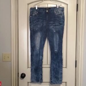 Thrill denim jeans size 15 stretch Distressed Skinny High Rise new!